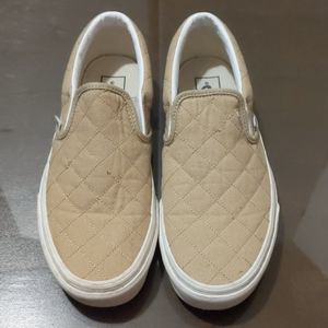 Vans for Madewell tan quilted sneakers